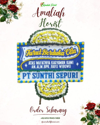 Papan Bunga Duka di Sukamaju Kaler